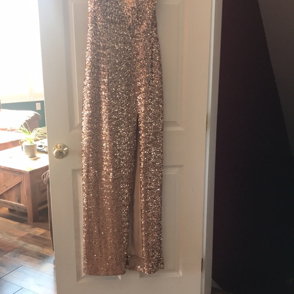 Sparkle Gold Formal Gown - sz 9 - Picture 4 of 4